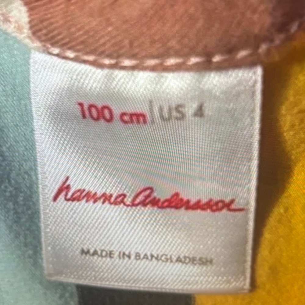 Hannah Andersson Super Soft Multi-Color Stripe Skater Dress 4 RainbowBright Twee - Picture 7 of 7